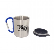 7.5oz SS Double Wall Insulated Mug with Cap and Carabiner
